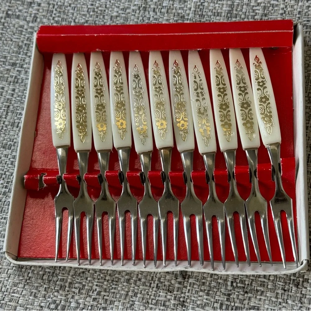 Mid Century Modern Appetizer Forks